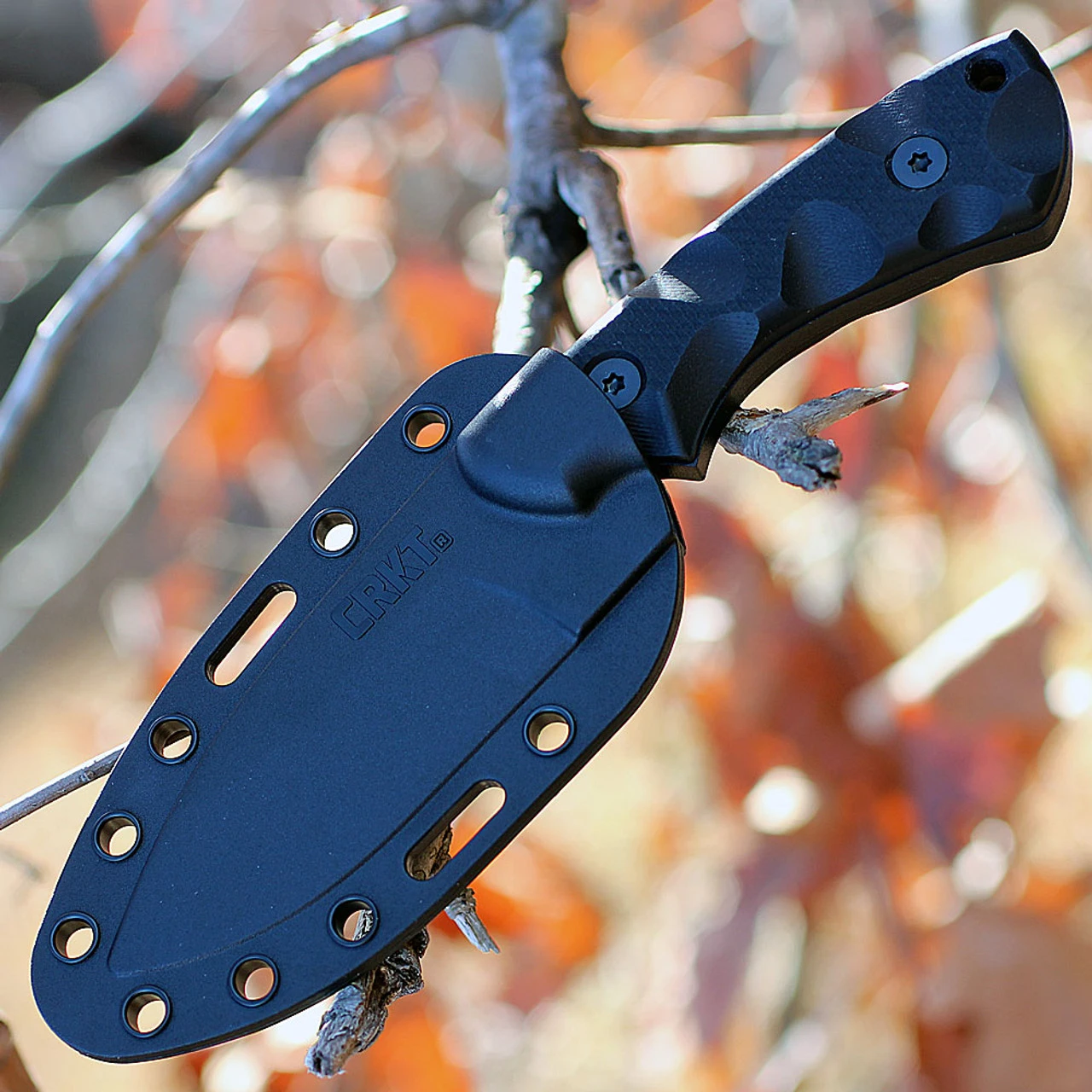 CRKT 2082 Siwi, 3.3" SK5 Plain Blade, Black Nylon Handle - Image 3