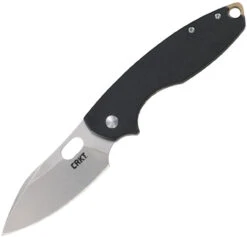 CRKT 5317D2 Pilar III Folding Knife, 2.97" D2 Stonewashed Plain Blade, Black G-10/ Stainless Steel Handle