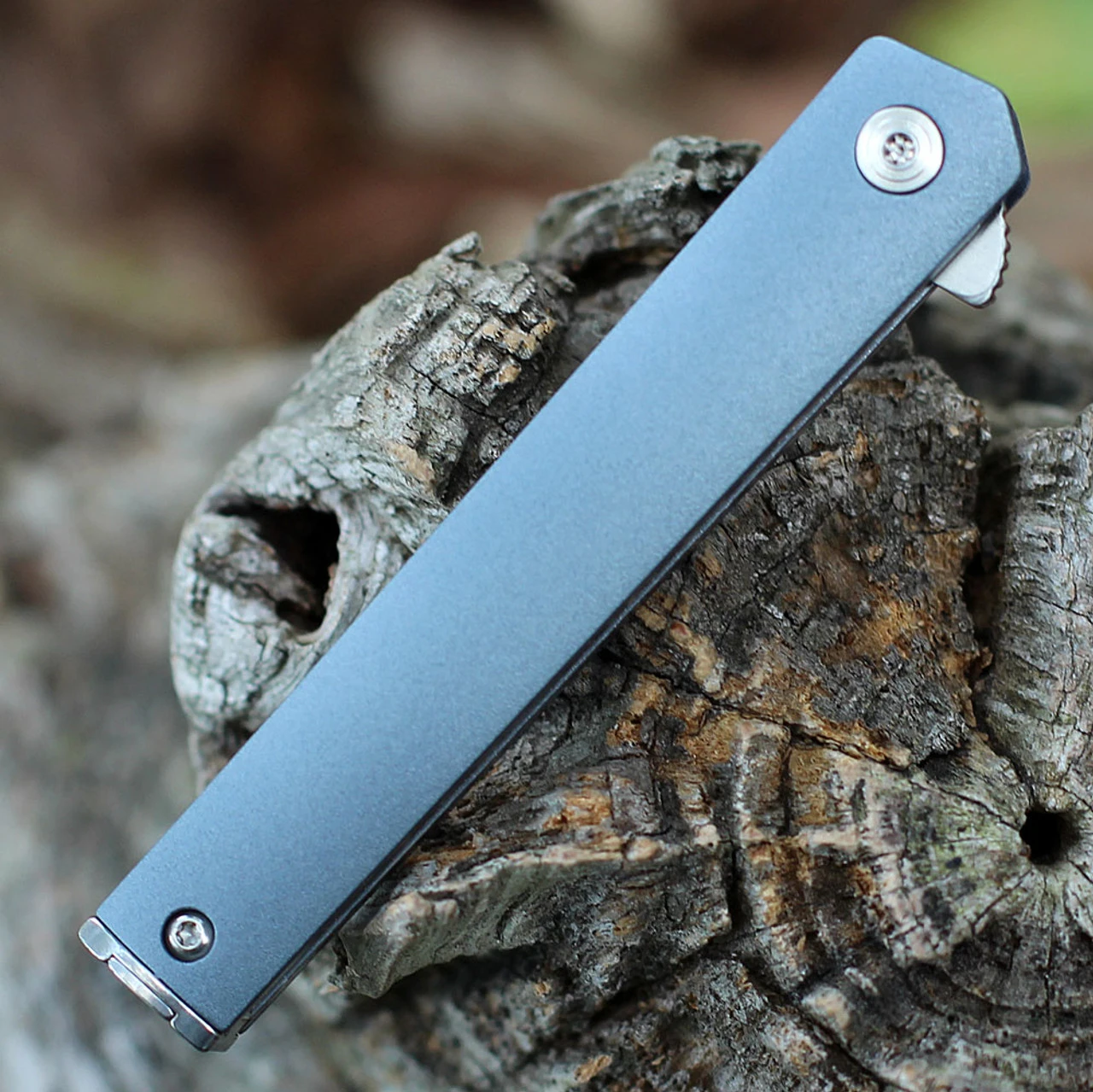 CRKT CEO Compact Flipper - Blue GRN (2.6" SS Two-Toned) 7095 - Image 3