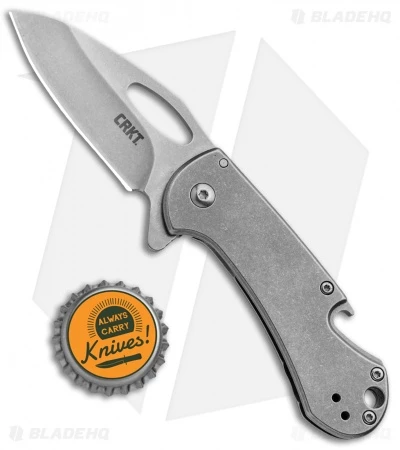 CRKT Bev-Edge Flipper Knife W/ Bottle Opener (2.5" Stonewash) 4630 - Image 4
