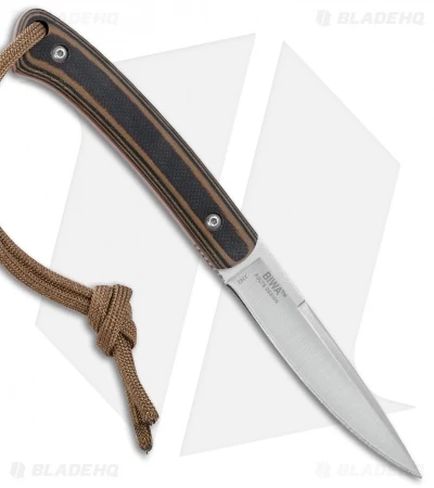 CRKT Folts Biwa Fixed Blade Knife Brown/Black G-10 (3" Satin) - Image 2