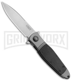 CRKT Bombastic Black GFN Frame Lock Knife - Satin Plain