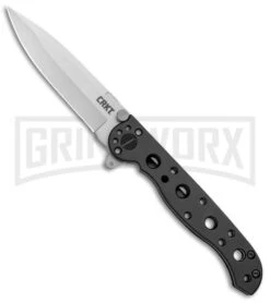 CRKT Carson M16-01S Stainless EDC Spear Point Folding Knife - Bead Blast Plain