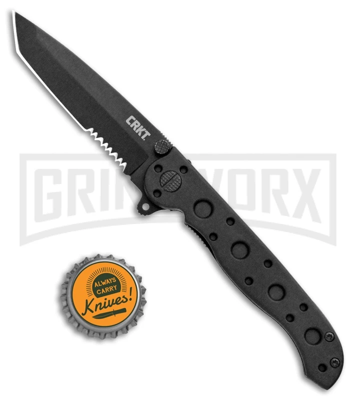 CRKT Carson M16-10KZ Black GFN Folding Knife - Black Serr - Image 4