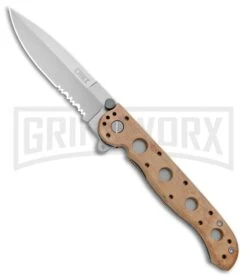 CRKT Carson M16-13ZM Desert Camo Spear Point Folding Knife - Bead Blast Serr