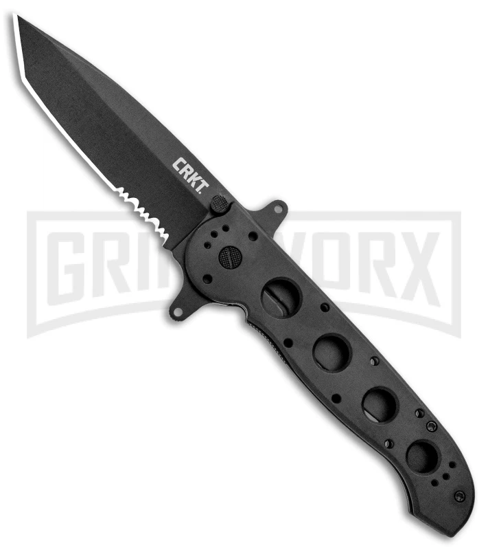 CRKT Carson M16-14SF Special Forces Black Al Folding Tanto Knife - Black Serr