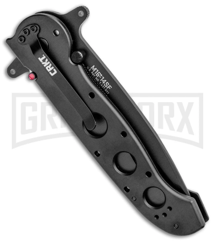 CRKT Carson M16-14SF Special Forces Black Al Folding Tanto Knife - Black Serr - Image 3