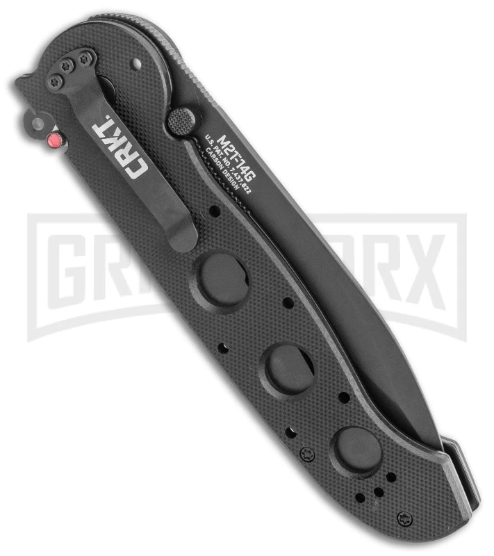 CRKT Carson M21-14G Big Dog Folding Knife - Black Plain - Image 3