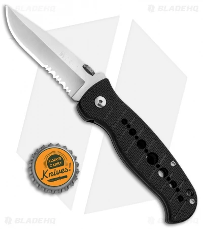 CRKT Crawford Falcon Liner Lock Knife Black Zytel (3" Satin Serr) 6242 - Image 4
