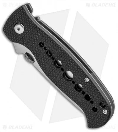 CRKT Crawford Falcon Liner Lock Knife Black Zytel (3" Satin Serr) 6242 - Image 2