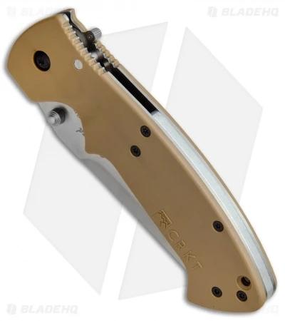 CRKT Crawford Kasper Liner Lock Knife Tan Zytel (3.75" Satin) 6773D - Image 2