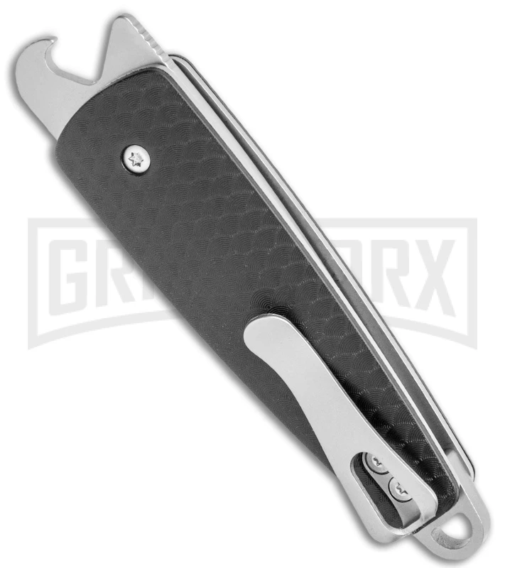 CRKT Dually Knife W/ Bottle Opener Black - Stonewash Plain - Image 3