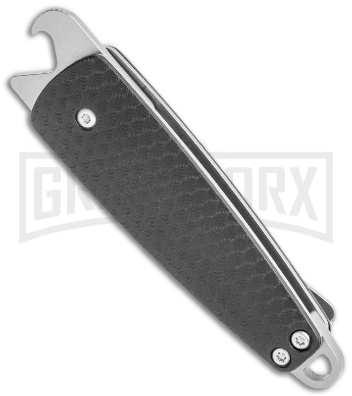 CRKT Dually Knife W/ Bottle Opener Black - Stonewash Plain - Image 2