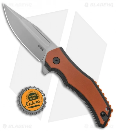 CRKT Fawkes Spring Assisted Knife Brown/Orange G-10 (2.75" Bead Blast) - Image 4