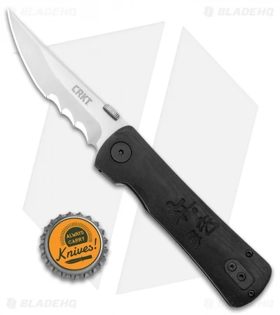 CRKT Folding Heiho Spring Assisted Knife (3.125" Satin Serr) 2901 - Image 4