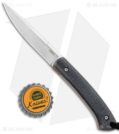 CRKT Folts Biwa Fixed Blade Knife Black Resin Infused Fiber (3" Satin) - Image 4