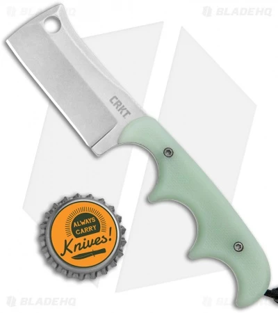 CRKT Folts Minimalist Cleaver Neck Knife Natural G-10 (2.1" Stonewash D2) - Image 4