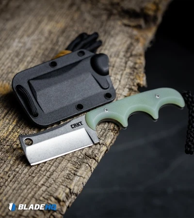 CRKT Folts Minimalist Cleaver Neck Knife Natural G-10 (2.1" Stonewash D2) - Image 5