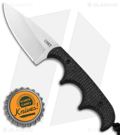 CRKT Folts Minimalist Drop Point Neck Knife Black (2" Satin 154CM) - Image 3