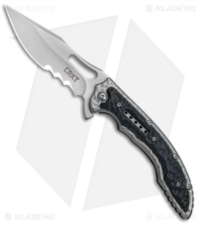 CRKT Ikoma Fossil Frame Lock Knife Black G-10 (3.96" Satin) 5473