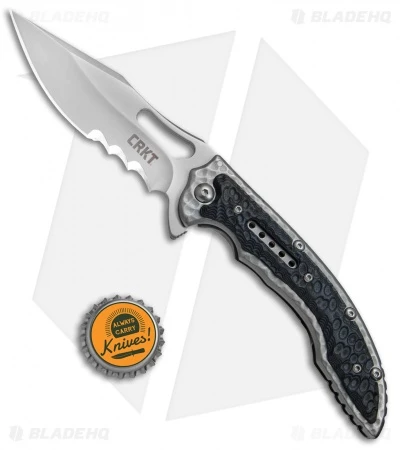 CRKT Ikoma Fossil Frame Lock Knife Black G-10 (3.96" Satin) 5473 - Image 4