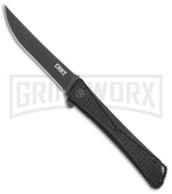 CRKT Jumbones Blackout Aluminum Liner Lock Knife - Black Plain