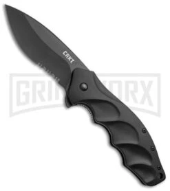 CRKT Foresight Folding Knife - Black Serr