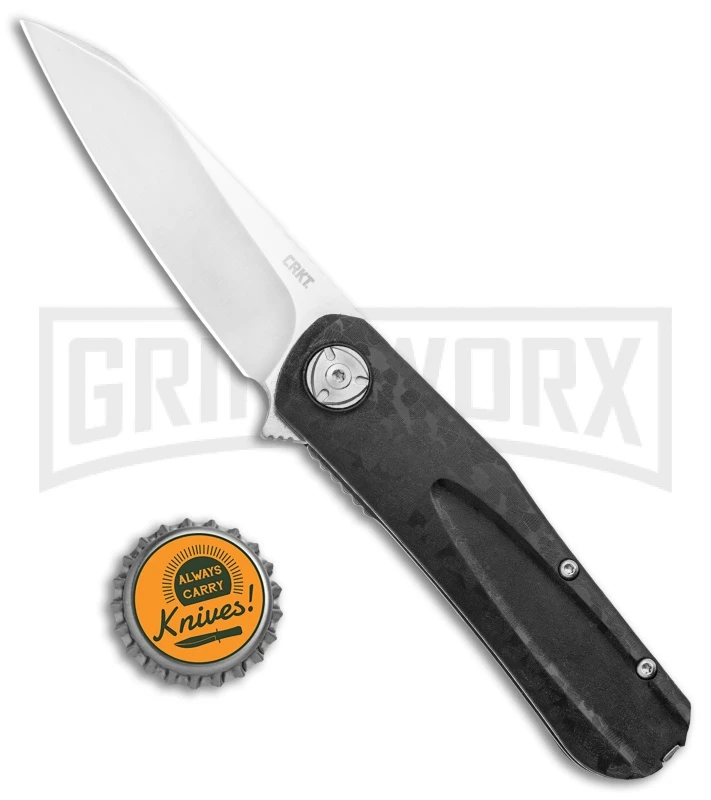 CRKT Lion Mah Liner Lock Mah-Hawk Drop Point Flipper Knife (3.19" Satin) - Image 4