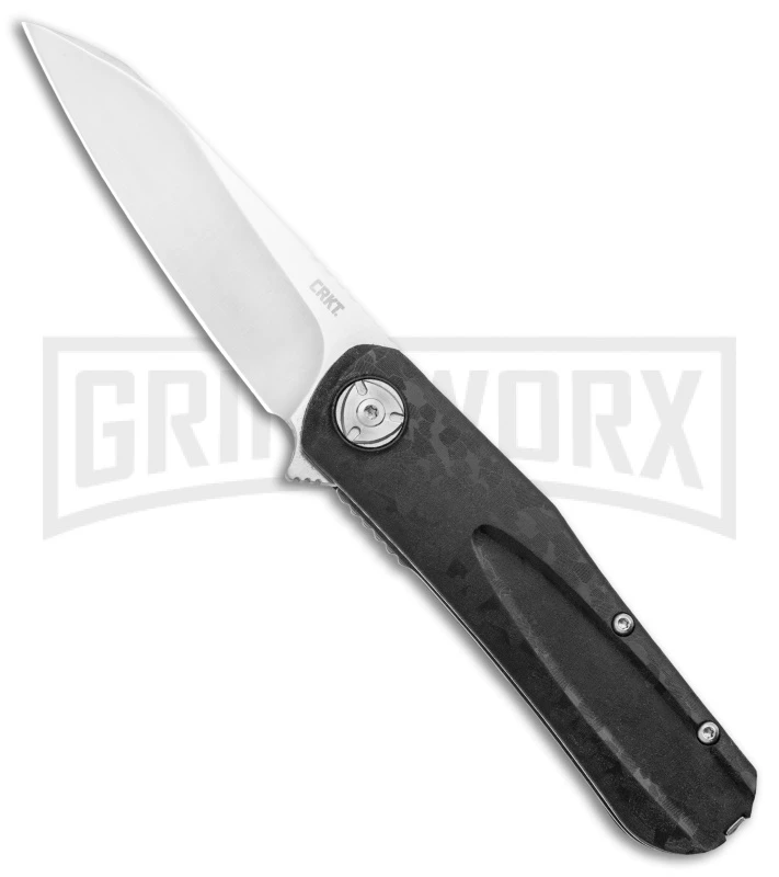 CRKT Lion Mah Liner Lock Mah-Hawk Drop Point Flipper Knife (3.19" Satin)