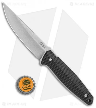 CRKT Lucas Burnley Strafe Fixed Blade Knife Black GFN (4.6" Satin)1210 - Image 4