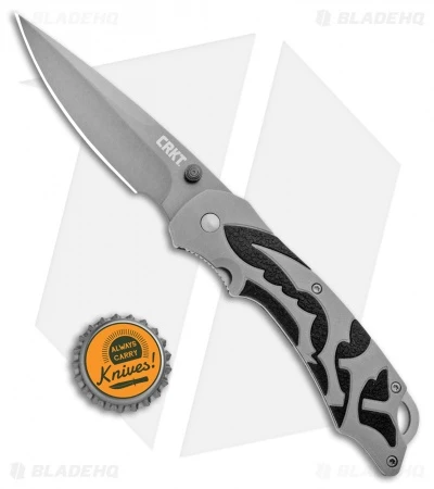 CRKT Lerch Moxie Knife Gray/Black Spring Assisted (3.29" Grey Plain) 1102 - Image 4