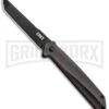 CRKT Onion Helical Black Aluminum Liner Lock Knife - Black D2 Plain