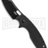 CRKT Pilar Large Black G-10 Frame Lock Flipper Knife - Black D2 Plain