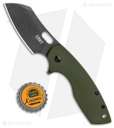 CRKT Pilar Large Frame Lock Knife OD Green G-10 (2.6" Black SW D2) BHQ Exclusive - Image 4