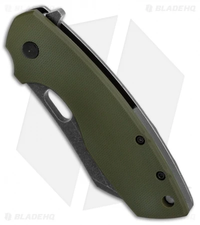 CRKT Pilar Large Frame Lock Knife OD Green G-10 (2.6" Black SW D2) BHQ Exclusive - Image 2