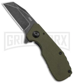 CRKT Graham Razelcliffe OD Green G-10 Folding Knife - Black Stonewash Plain