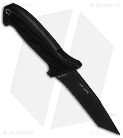 CRKT M60-14NK SOTFB Fixed Blade Knife Tanto (4.38" Black Serr) - Image 2