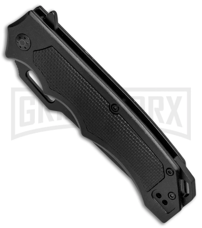 CRKT Black Septimo "Forged By War" Liner Lock Knife - Black Tanto Plain - Image 2