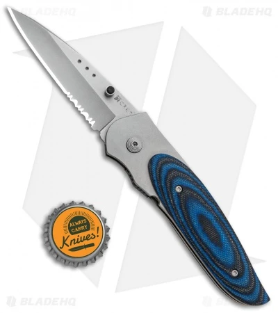 CRKT Viele Wasp Liner Lock Knife Black/Blue G-10 (2.8" Bead Blast Serr) 8012 - Image 4