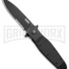 CRKT Bombastic Black GFN Frame Lock Knife - Black Serr