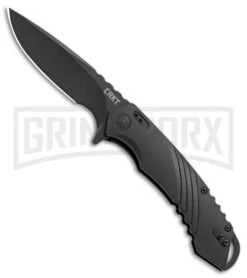 CRKT Directive Black Folding Knife - Black Plain