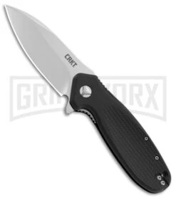CRKT Ken Onion Hi Jinx Z Black GFN Frame Lock Knife - Satin Plain
