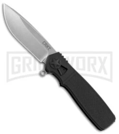 CRKT Homefront EDC Black Field Strip Knife - Stonewash Plain