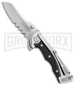 CRKT Graphite Glenn Klecker Black G-10 Liner Lock Knife - Satin Serr