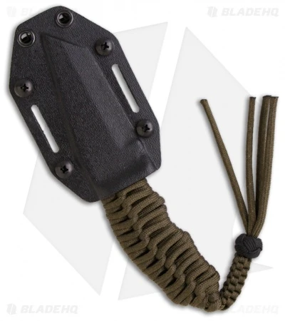 CRKT Crawford N.E.C.K. Tanto Fixed Blade Knife (2.75" Black) 2030CW - Image 2