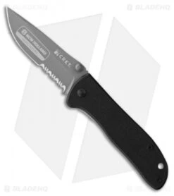 CRKT Drifter New Holland Liner Lock Knife Black G-10 (2.875" Gray Serr) 6460NH