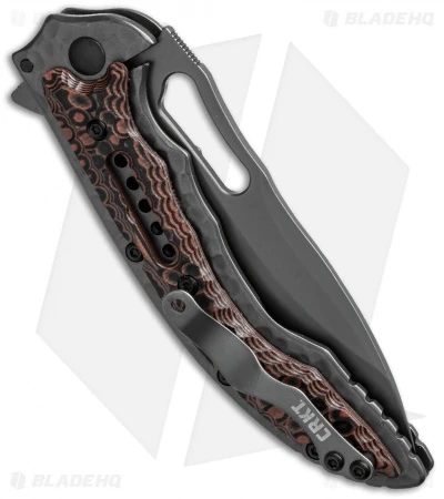 CRKT Ikoma Fossil Small Frame Lock Knife (3.41" Gray Serr) 5461 - Image 2