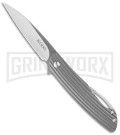 CRKT Ken Onion Swindle Gray SS Flipper Knife - Satin Plain