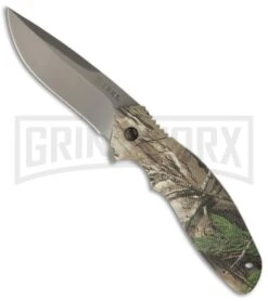 CRKT Shenanigan Z Green Camo Folding Knife - Bead Blast Plain