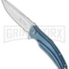 CRKT Ripple Blue Folding Knife - Satin Plain